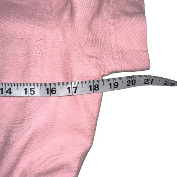 Lost + Wander Anthropologie Majorca Linen Blend Pink Short Sleeve Romper SMALL - Picture 7 of 10
